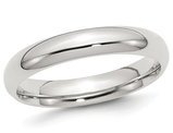Ladies Comfort Fit 4mm Wedding Band Ring in Sterling Silver